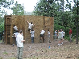 Climbing Wall at Miner's park